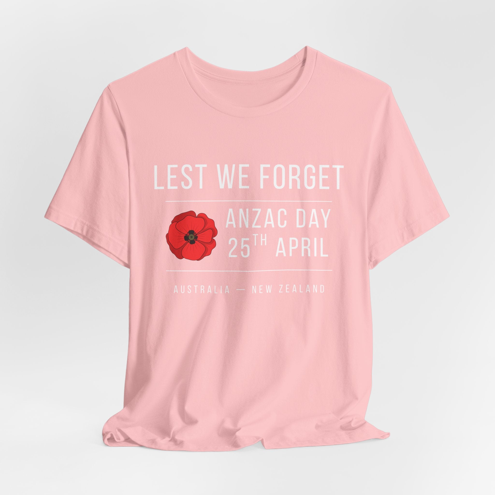 ANZAC Day Tee — "Lest We Forget" Remembrance T-Shirt (25th April, Australia & New Zealand)