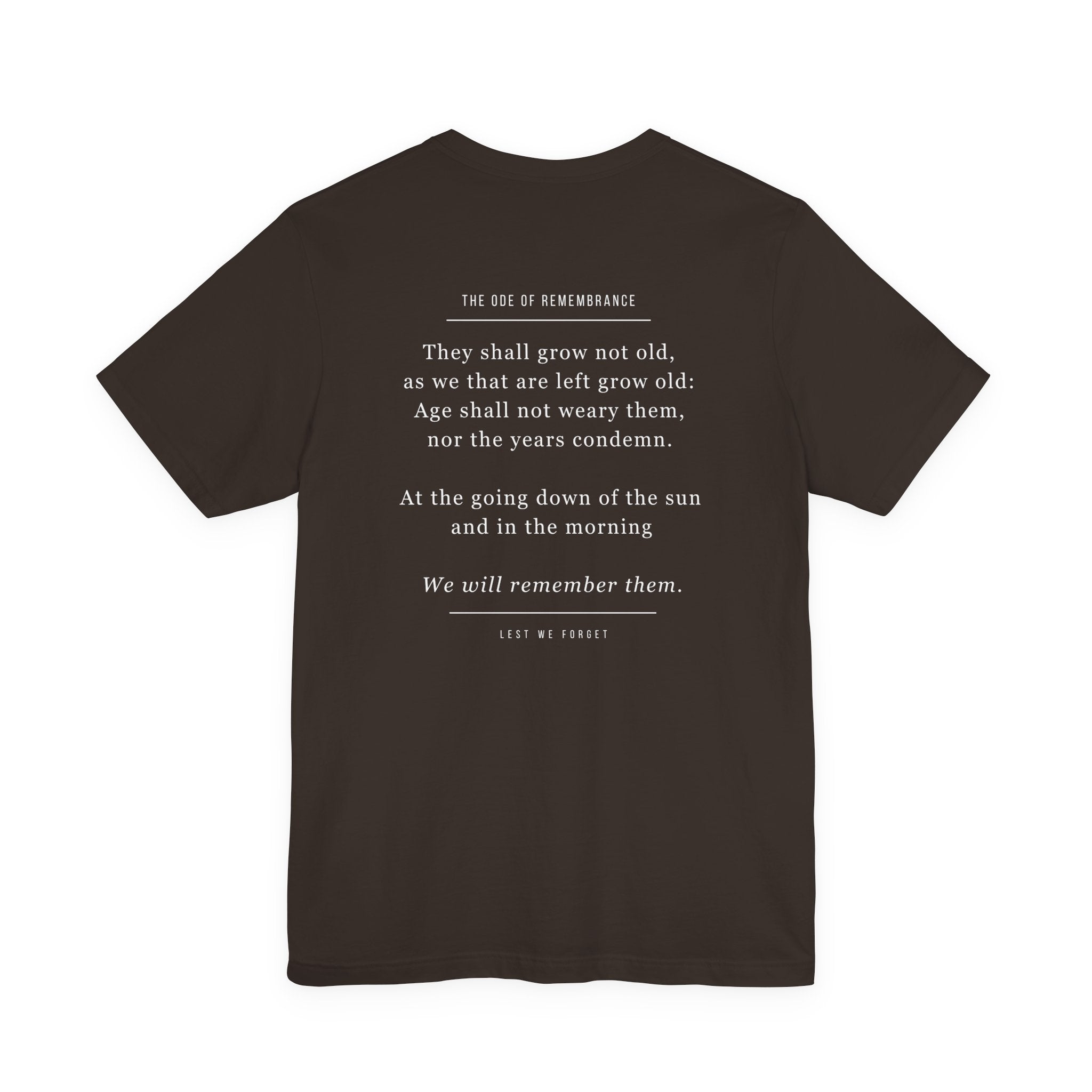 ANZAC Day Tee — "Lest We Forget" Remembrance T-Shirt (25th April, Australia & New Zealand)