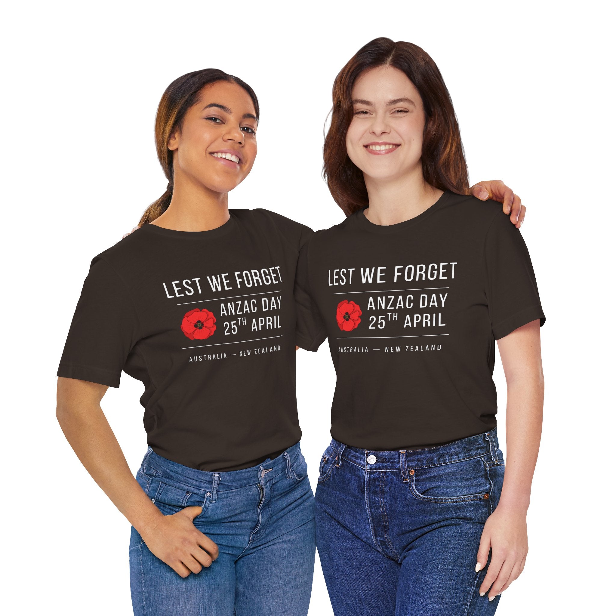 ANZAC Day Tee — "Lest We Forget" Remembrance T-Shirt (25th April, Australia & New Zealand)