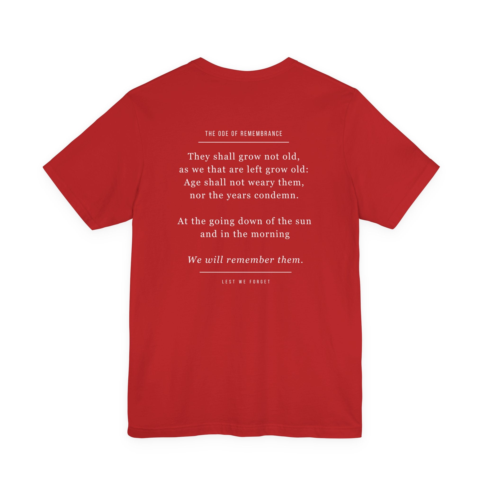 ANZAC Day Tee — "Lest We Forget" Remembrance T-Shirt (25th April, Australia & New Zealand)
