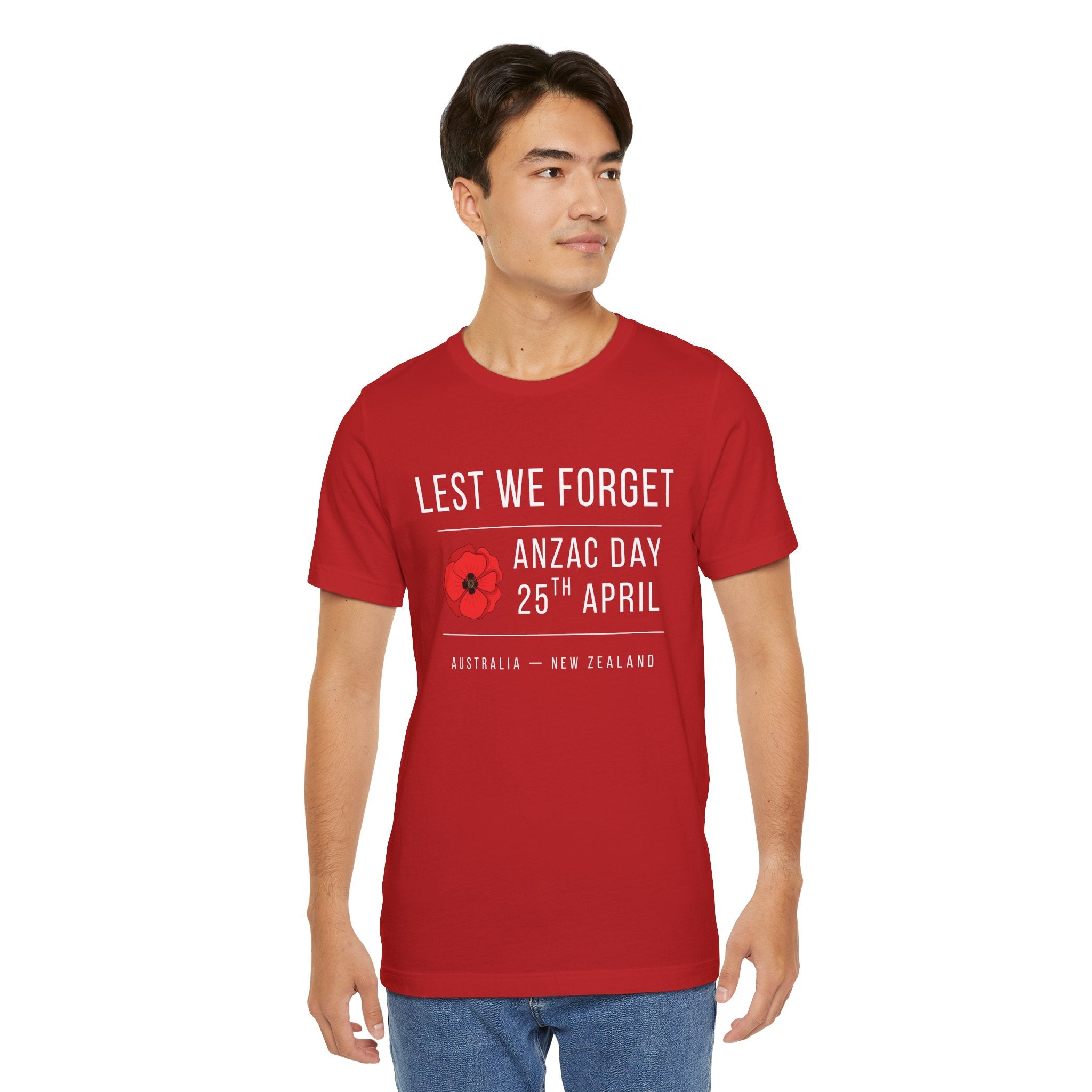 ANZAC Day Tee — "Lest We Forget" Remembrance T-Shirt (25th April, Australia & New Zealand)