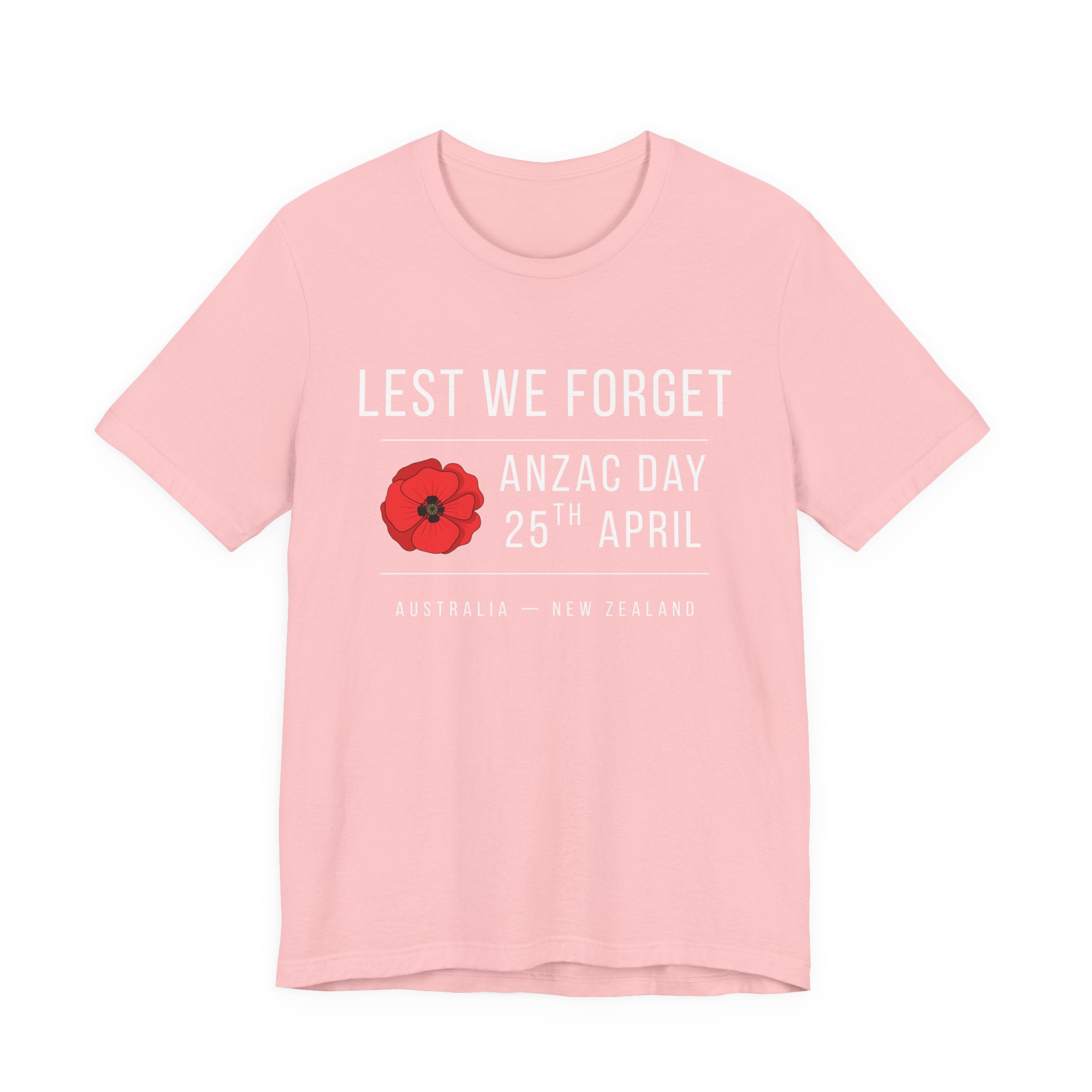 ANZAC Day Tee — "Lest We Forget" Remembrance T-Shirt (25th April, Australia & New Zealand)
