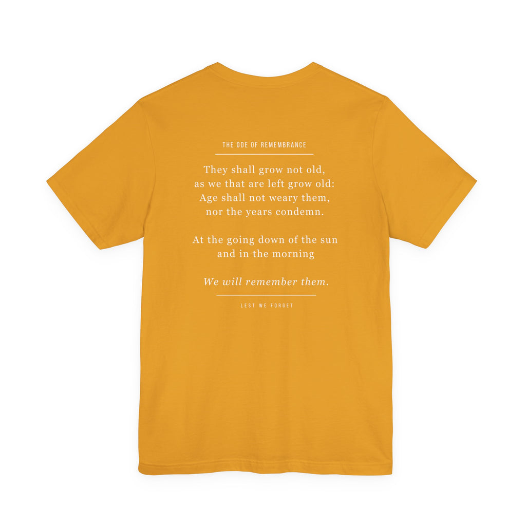 ANZAC Day Tee — "Lest We Forget" Remembrance T-Shirt (25th April, Australia & New Zealand)