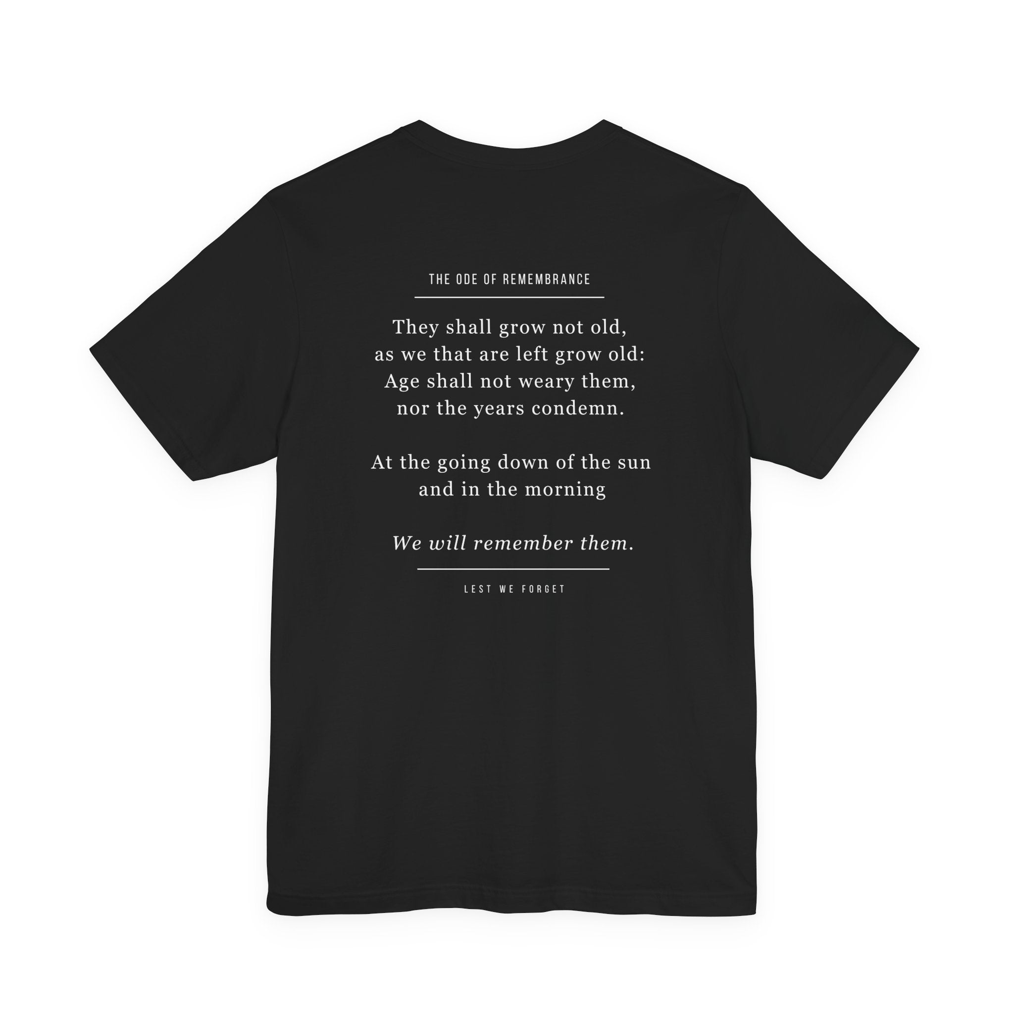 ANZAC Day Tee — "Lest We Forget" Remembrance T-Shirt (25th April, Australia & New Zealand)