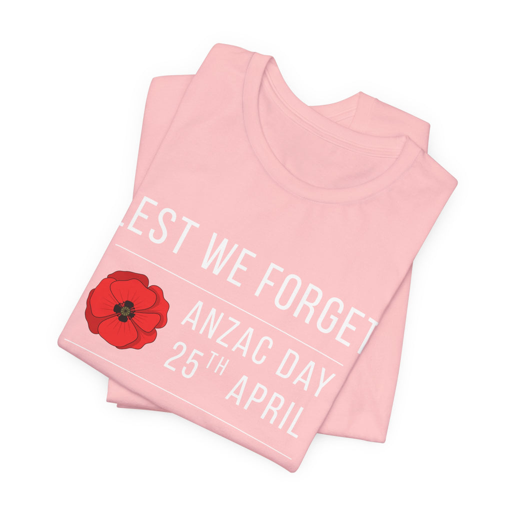 ANZAC Day Tee — "Lest We Forget" Remembrance T-Shirt (25th April, Australia & New Zealand)